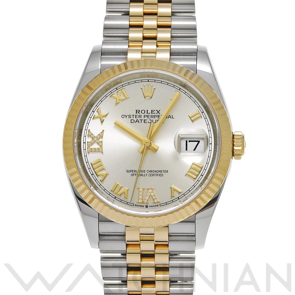 ロレックス デイトジャスト 36 126233 シルバー/ダイヤモンド メンズ 時計 【中古】【wristwatch】