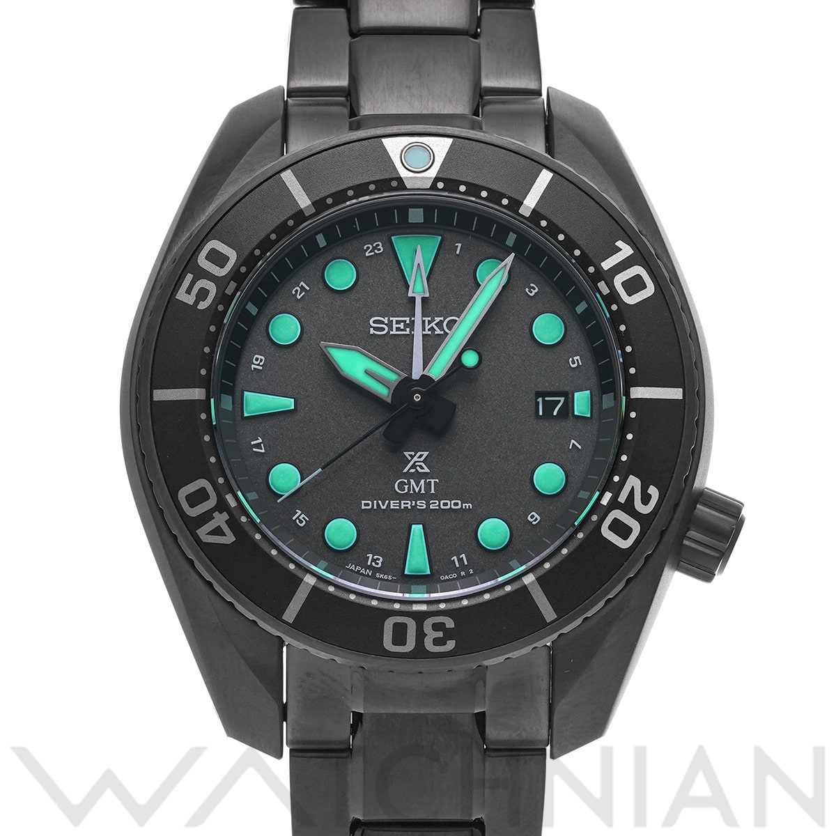 セイコー プロスペックス ダイバースキューバ ブラックシリーズ SBPK007 ダークグレー メンズ 時計 【中古】【wristwatch】