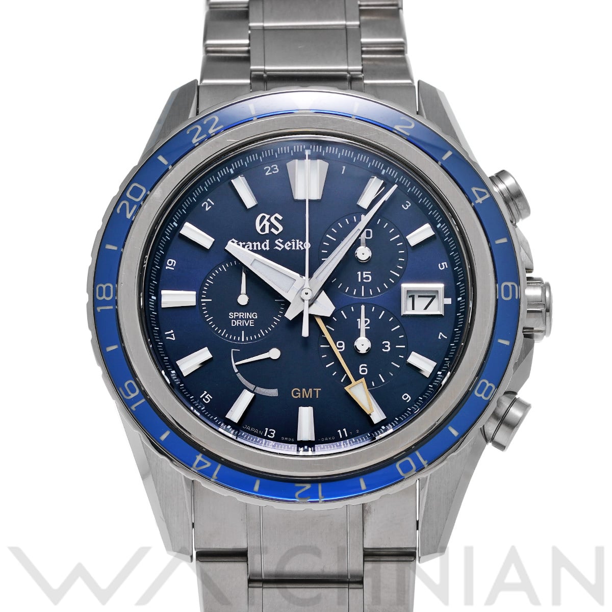 グランドセイコー エボリューション9コレクション スプリングドライブ GMT GSクロノグラフ15th SBGC249 ブルー メンズ 時計 【中古】【wristwatch】