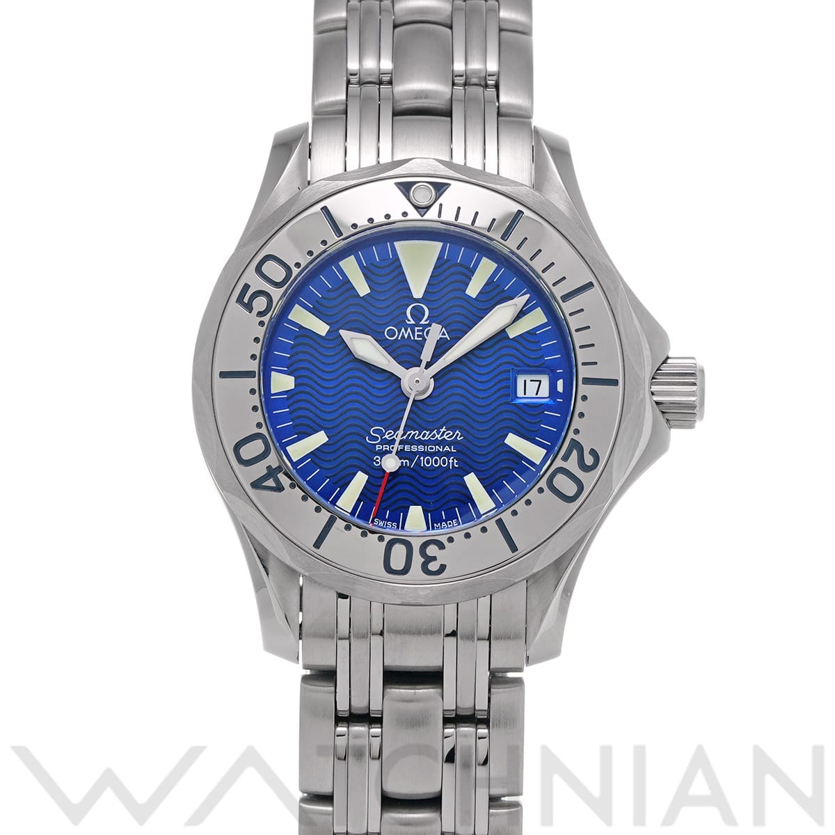 オメガ シーマスター 300 2283.80 ブルー レディース 時計 【中古】【wristwatch】
