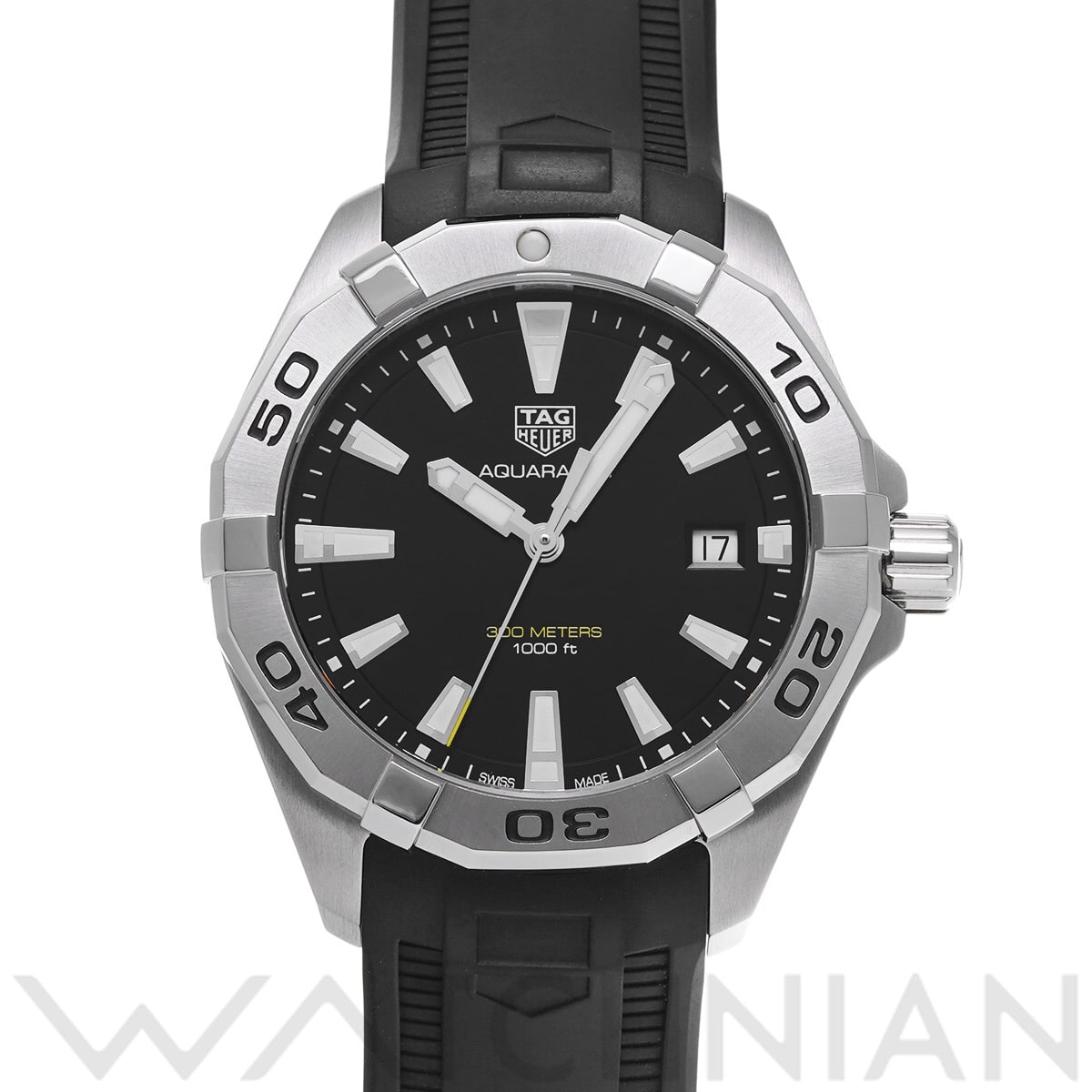 タグ ホイヤー アクアレーサー クォーツ WBD1110.FT8021 ブラック メンズ 時計 【中古】【wristwatch】
