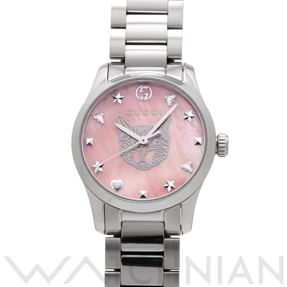 グッチ Gタイムレス YA1265013 ピンクシェル レディース 時計 【中古】【wristwatch】