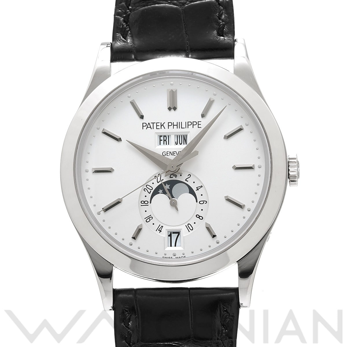 パテック フィリップ アニュアルカレンダー ムーンフェイズ 5396G-011 シルバー メンズ 時計 【中古】【wristwatch】