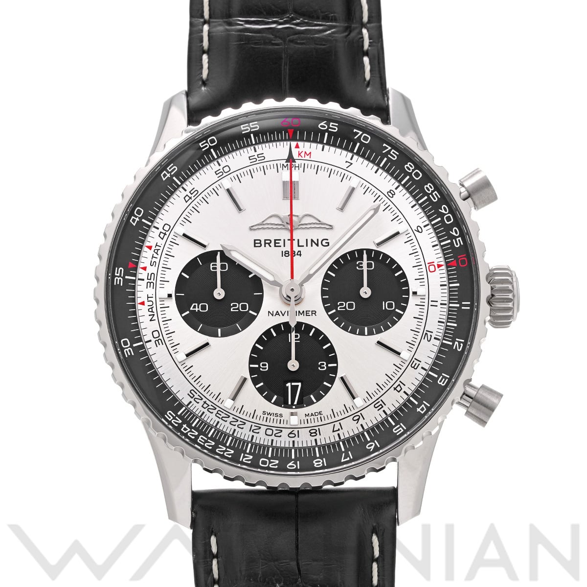 ブライトリング ナビタイマー B01 クロノグラフ 43 AB0138241G1P1 シルバー/ブラック メンズ 時計 【中古】【wristwatch】