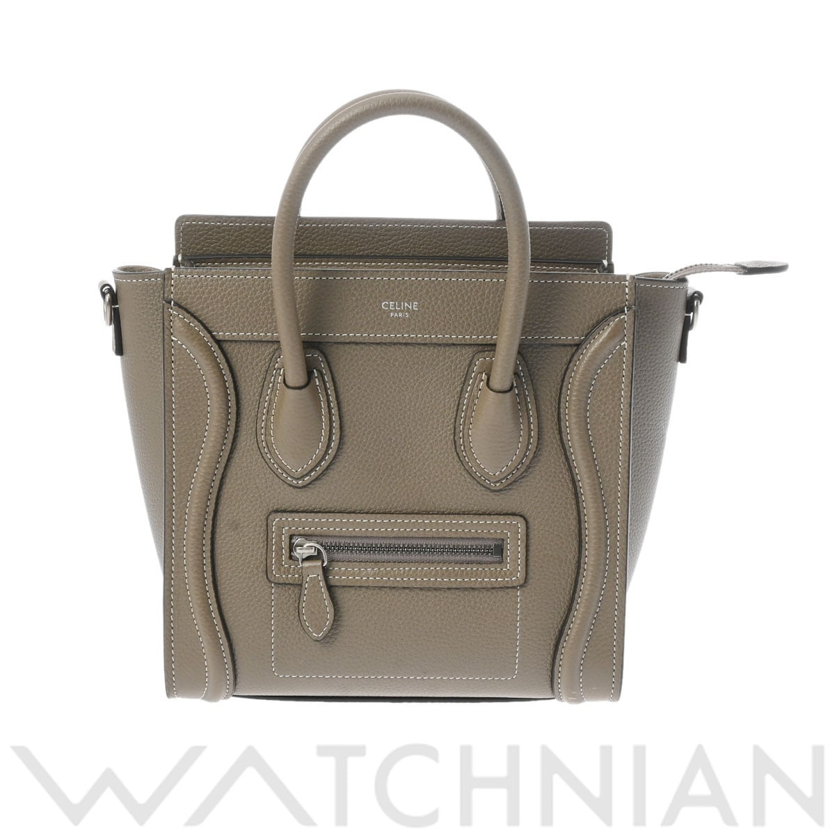 セリーヌ ラゲージ ナノ 2WAY スリ 189243DRU.09SO ドラムドカーフ レディース バッグ 【中古】【bag】
