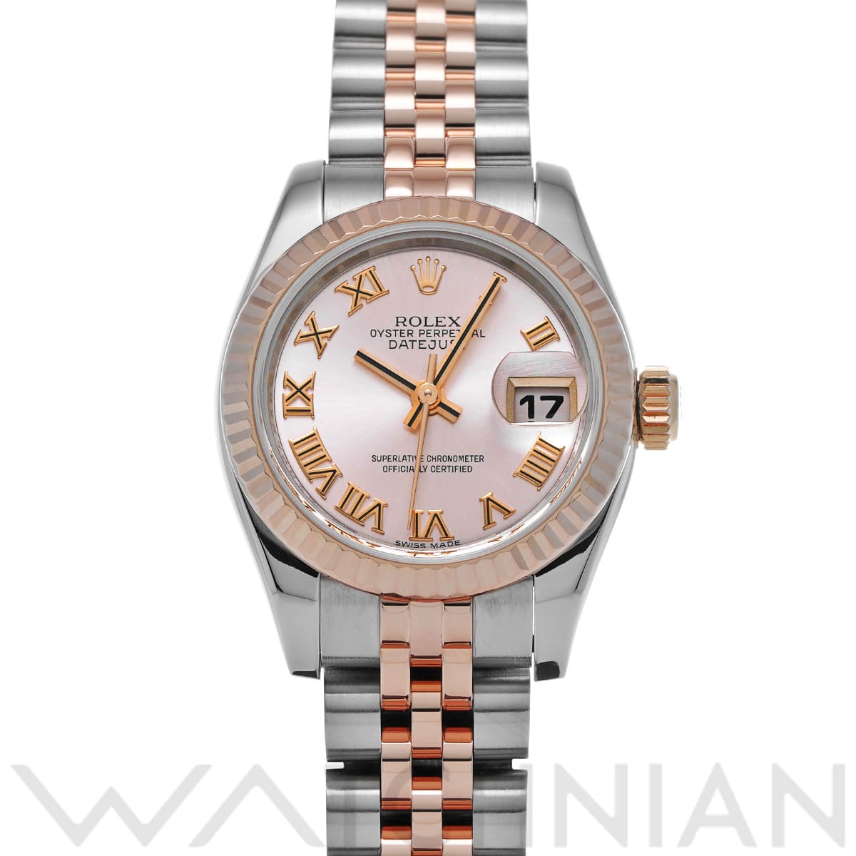 ロレックス デイトジャスト 179171 ピンク レディース 時計 【中古】【wristwatch】