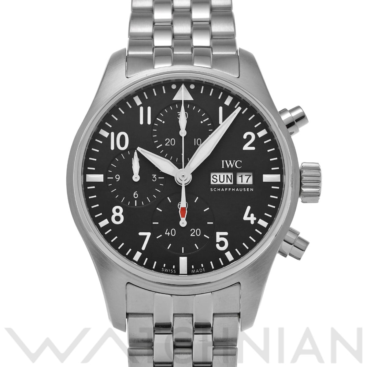 IWC パイロットウォッチ クロノグラフ 41 IW388113 ブラック メンズ 時計 【中古】【wristwatch】
