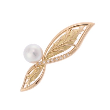 タサキ パールブローチ ゴールド K18イエローゴールド YG レディース ジュエリー 【中古】【jewelry】