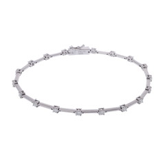 タサキ テニスブレスレット シルバー K18ホワイトゴールド WG レディース ジュエリー 【中古】【jewelry】