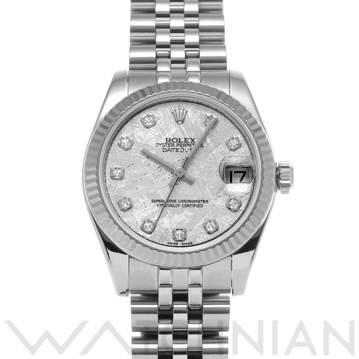 ロレックス デイトジャスト 31 178274G メテオライト/ダイヤモンド ユニセックス 時計 【中古】【wristwatch】