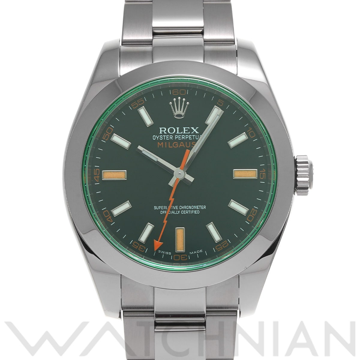 ロレックス ミルガウス 116400GV インテンスブラック メンズ 時計 【中古】【wristwatch】