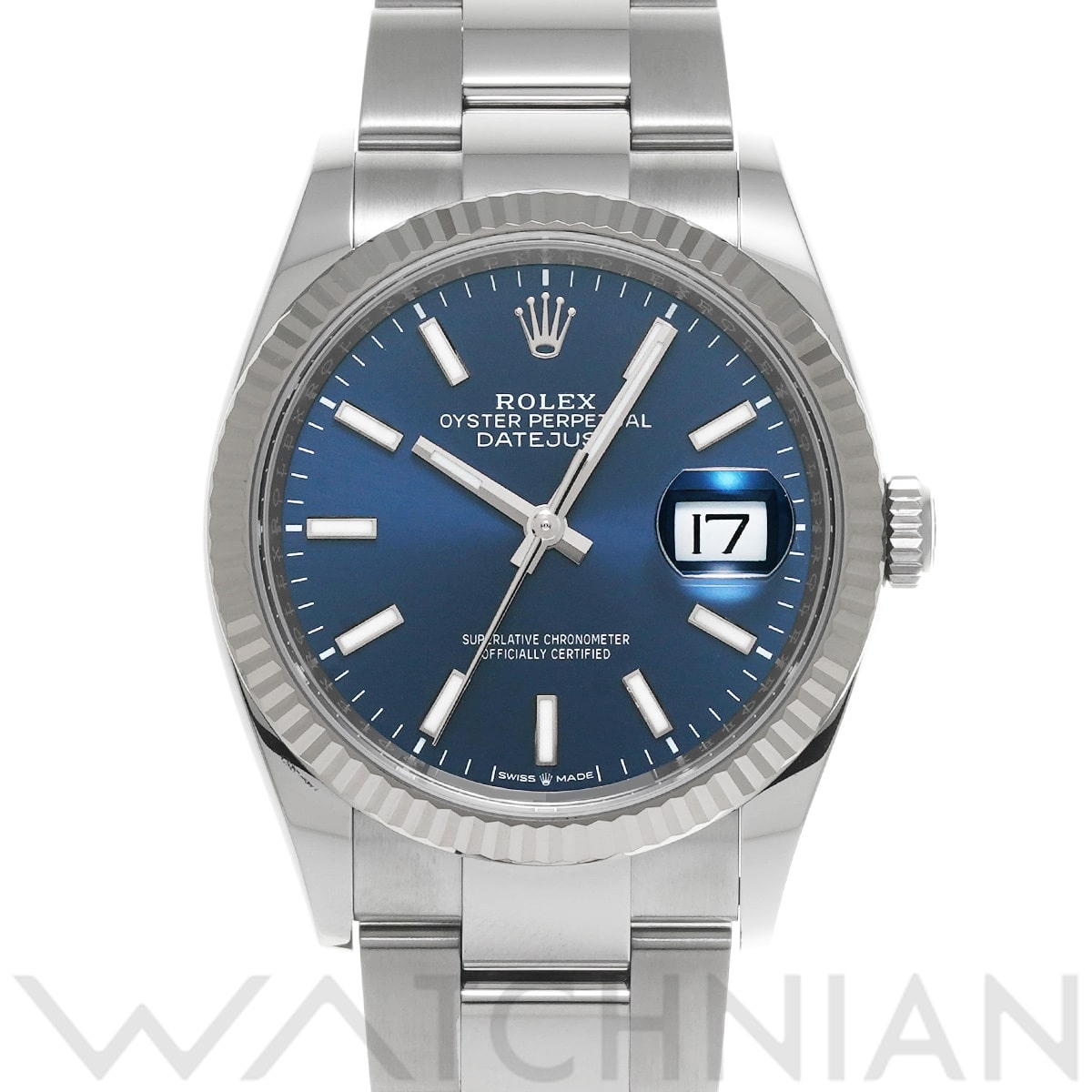 ロレックス デイトジャスト 36 126234 ブライトブルー メンズ 時計 【中古】【wristwatch】