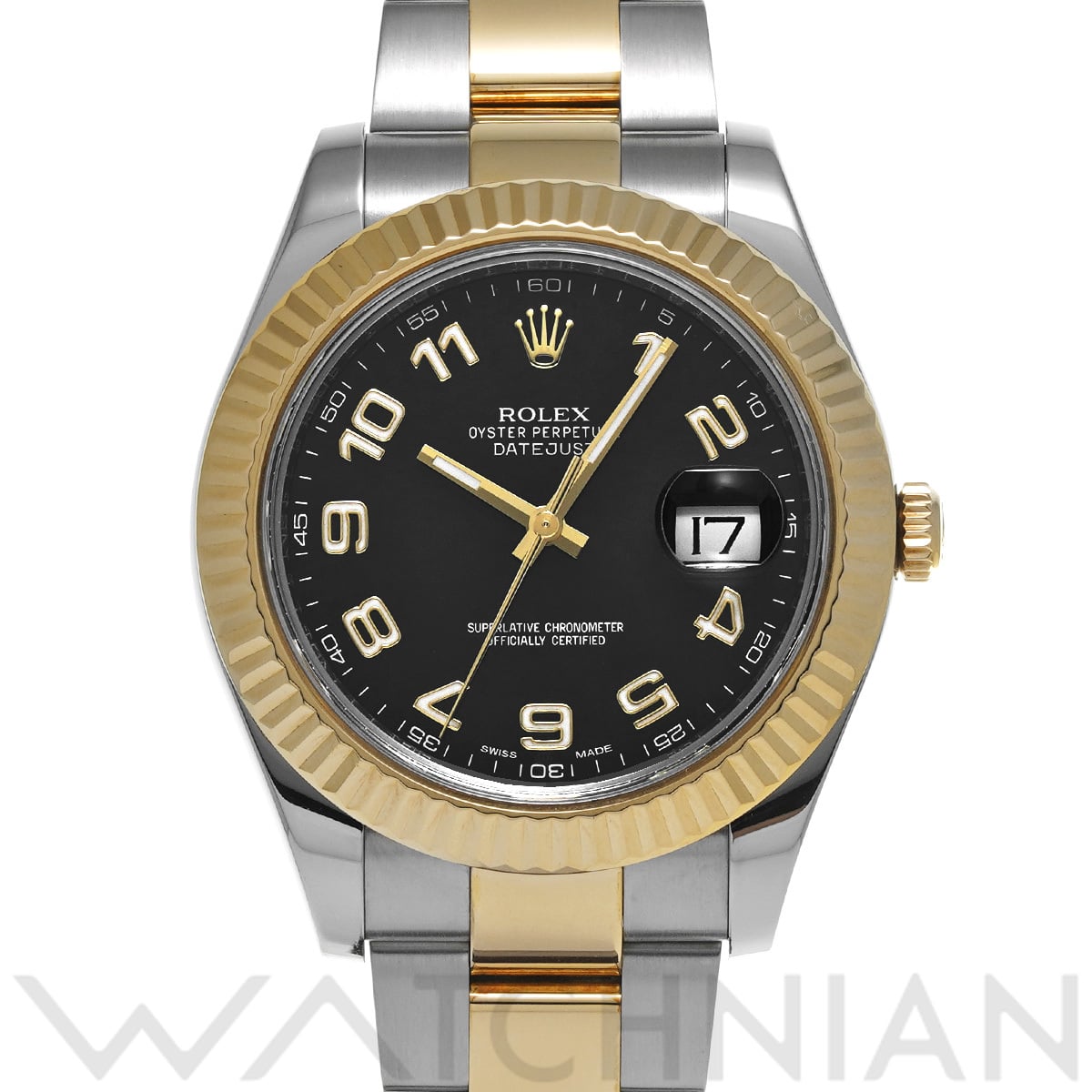 ロレックス デイトジャストII 116333 ブラック メンズ 時計 【中古】【wristwatch】