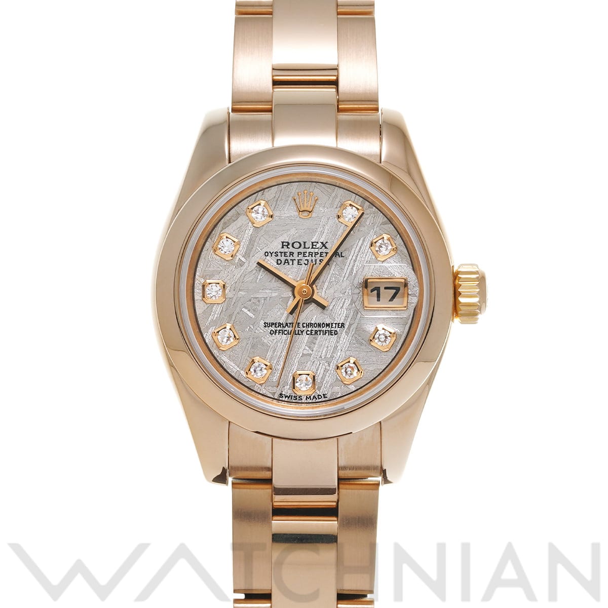 ロレックス レディ デイトジャスト 26 179165G メテオライト/ダイヤモンド レディース 時計 【中古】【wristwatch】