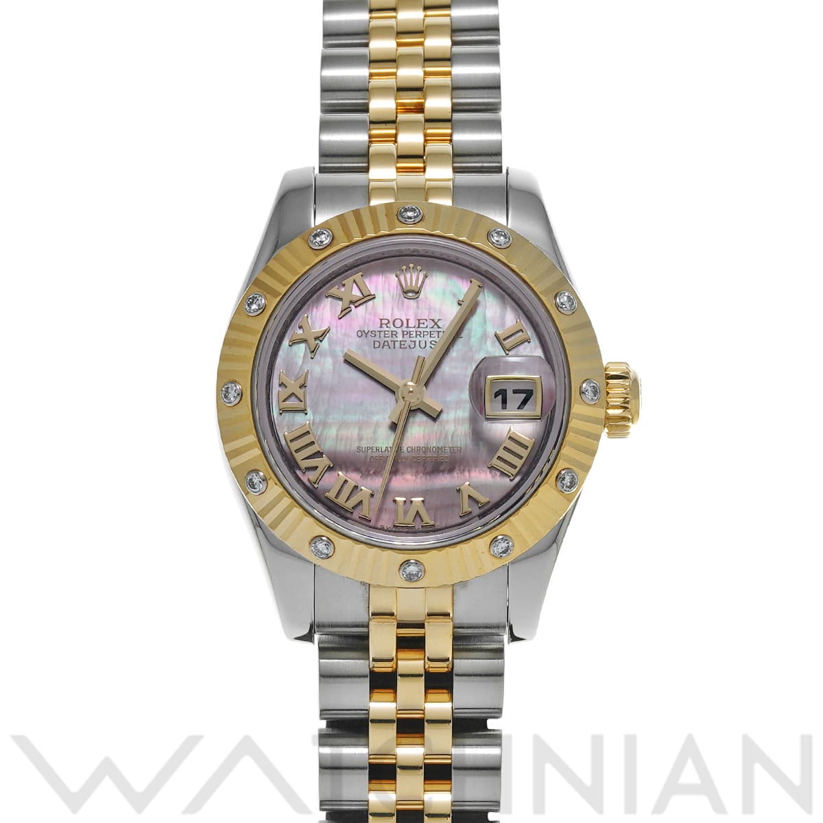 ロレックス レディ デイトジャスト 26 179313NR ブラックシェル レディース 時計 【中古】【wristwatch】