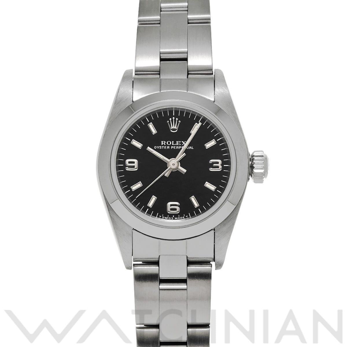 ロレックス オイスターパーペチュアル 67180 ブラック レディース 時計 【中古】【wristwatch】