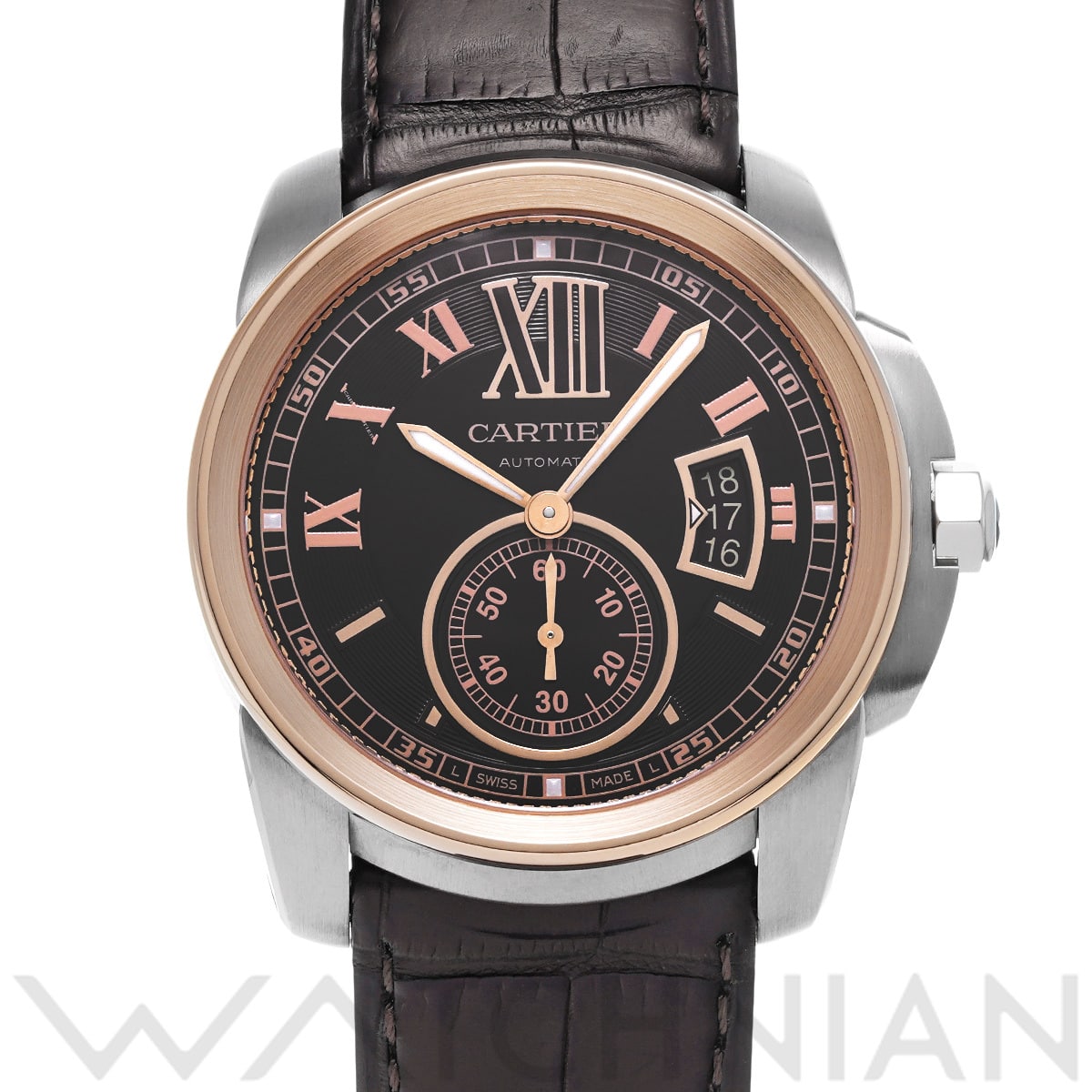 カルティエ カリブル ドゥ カルティエ W7100051 ブラウン メンズ 時計 【中古】【wristwatch】