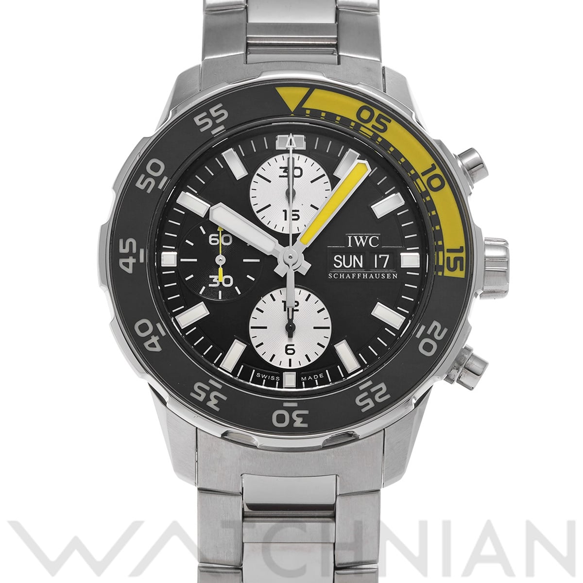 IWC アクアタイマー クロノグラフ IW376701 ブラック/シルバー メンズ 時計 【中古】【wristwatch】