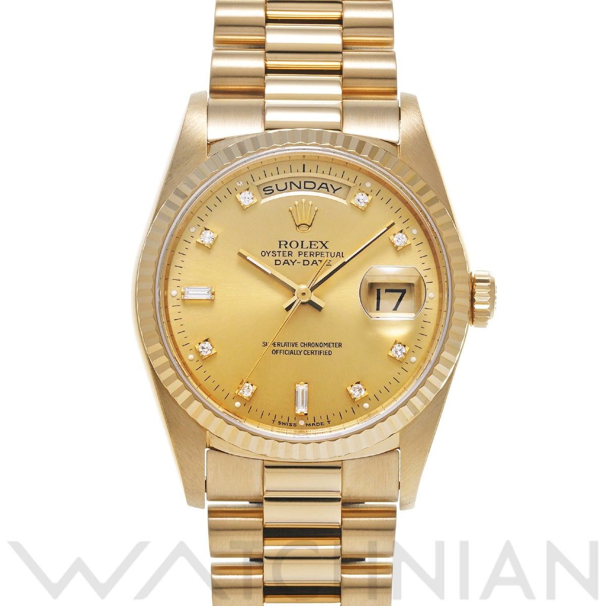 ロレックス デイデイト 18238A シャンパン/ダイヤモンド メンズ 時計 【中古】【wristwatch】