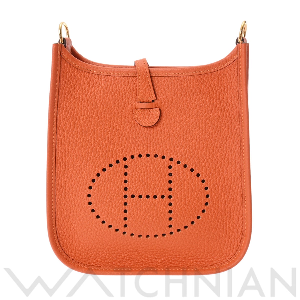 エルメス エヴリン TPM  オレンジ/ゴールド金具 トリヨンクレマンス レディース バッグ 【中古】【bag】