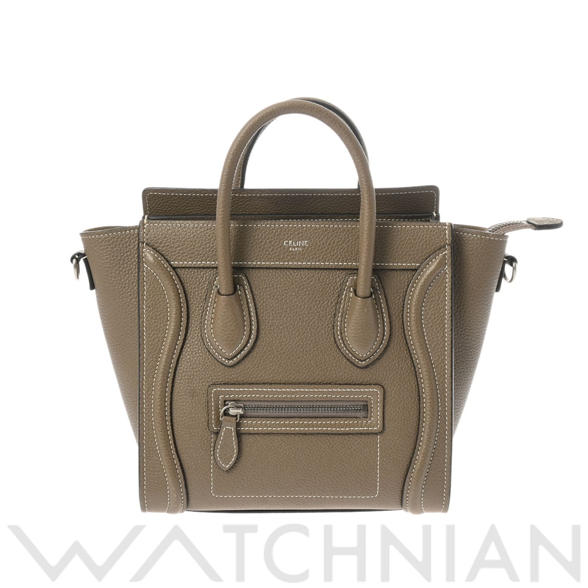 セリーヌ ラゲージ ナノ 2WAY スリ 189243DRU.09SO ドラムドカーフ レディース バッグ 【中古】【bag】