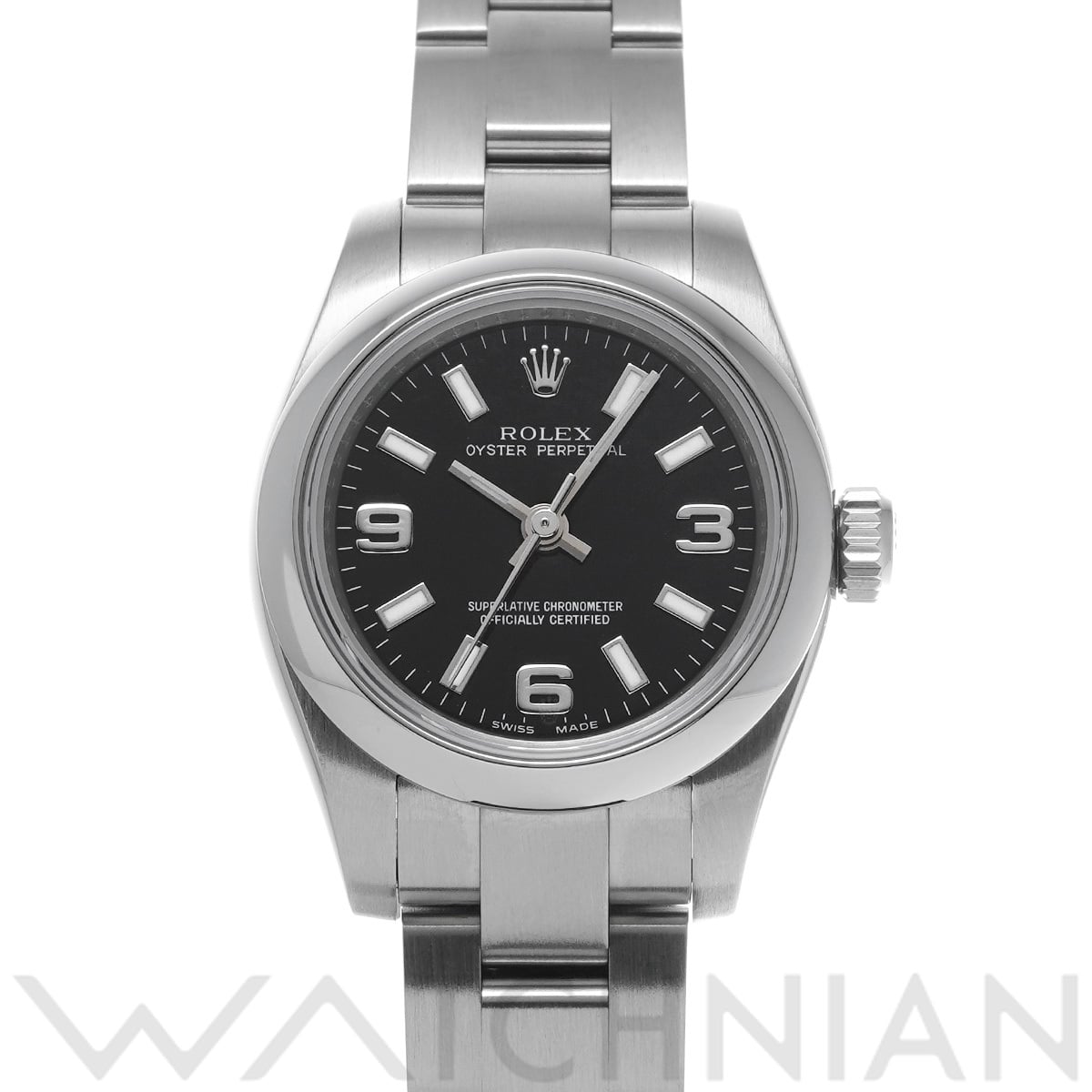 ロレックス オイスターパーペチュアル 26 176200 ブラック レディース 時計 【中古】【wristwatch】