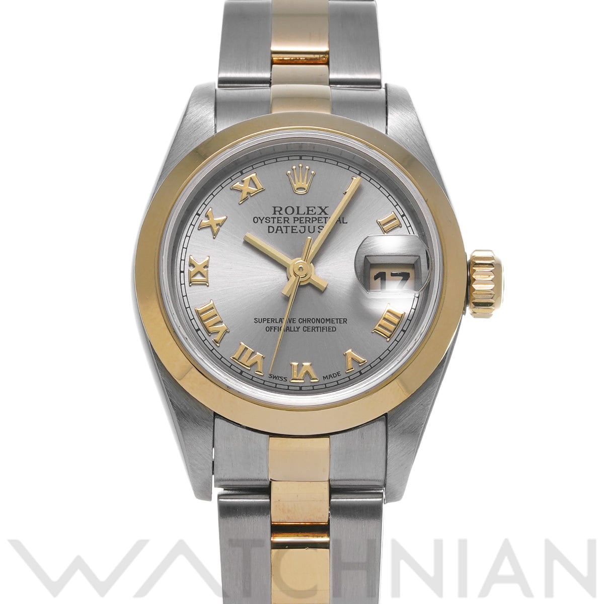 ロレックス デイトジャスト 26 79163 グレー レディース 時計 【中古】【wristwatch】