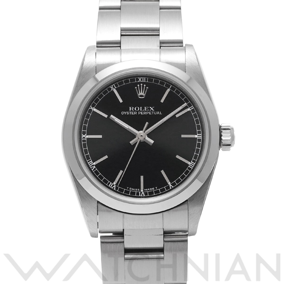 ロレックス オイスターパーペチュアル 77080 ブラック ユニセックス 時計 【中古】【wristwatch】