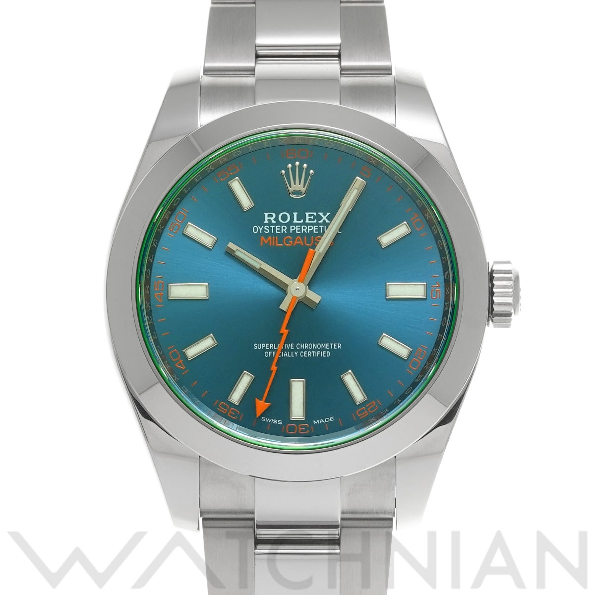 ロレックス ミルガウス 116400GV Zブルー メンズ 時計 【中古】【wristwatch】