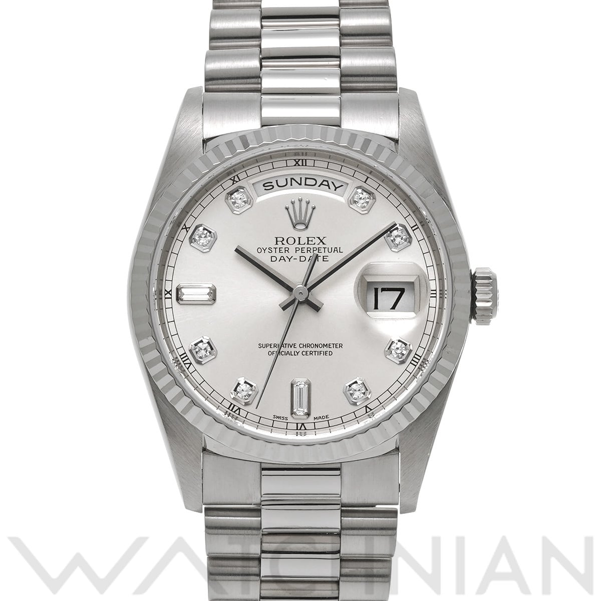 ロレックス デイデイト 18239A シルバー/ダイヤモンド メンズ 時計 【中古】【wristwatch】