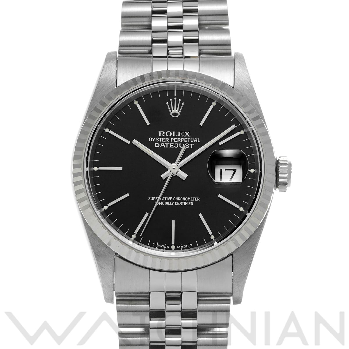 ロレックス デイトジャスト 16234 ブラック メンズ 時計 【中古】【wristwatch】