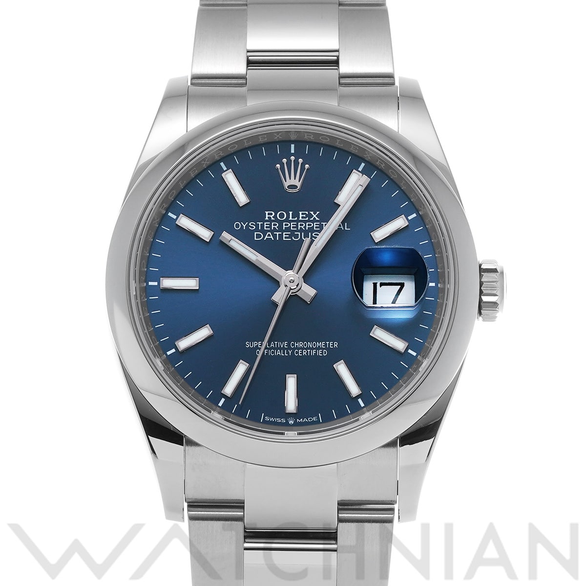 ロレックス デイトジャスト 36 126200 ブライトブルー メンズ 時計 【中古】【wristwatch】