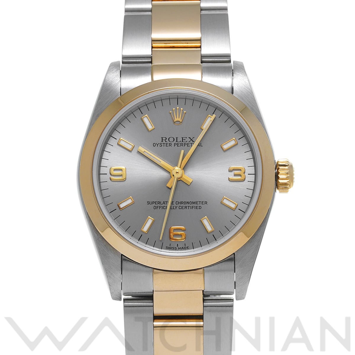 ロレックス オイスターパーペチュアル 77483 グレー ユニセックス 時計 【中古】【wristwatch】