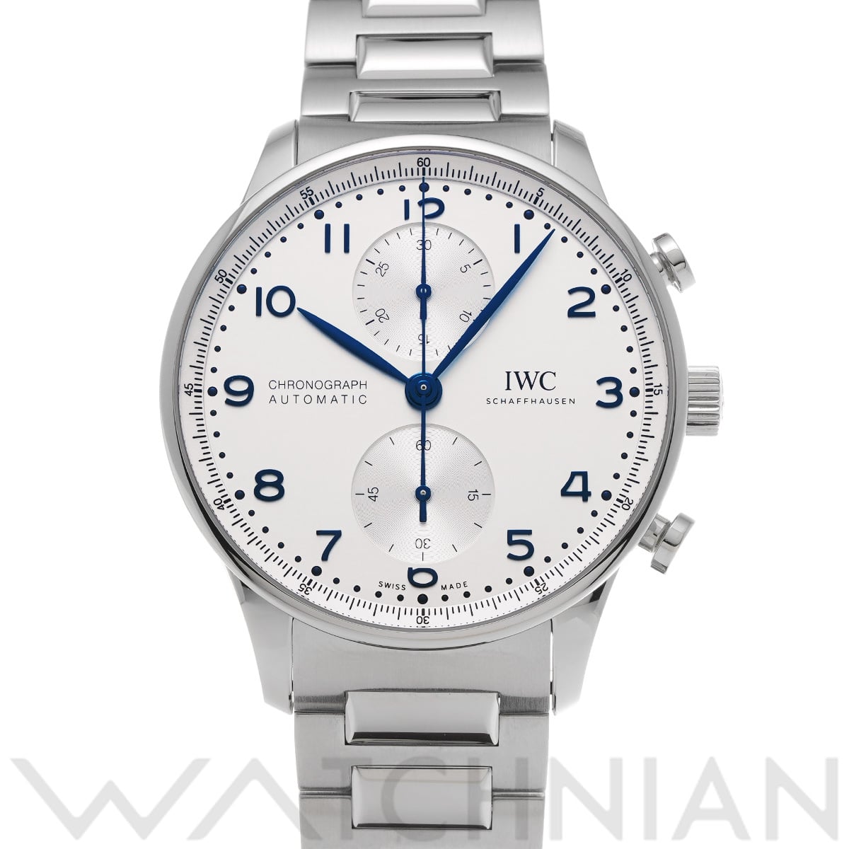 IWC ポルトギーゼ クロノグラフ IW371617 シルバーメッキ メンズ 時計 【中古】【wristwatch】