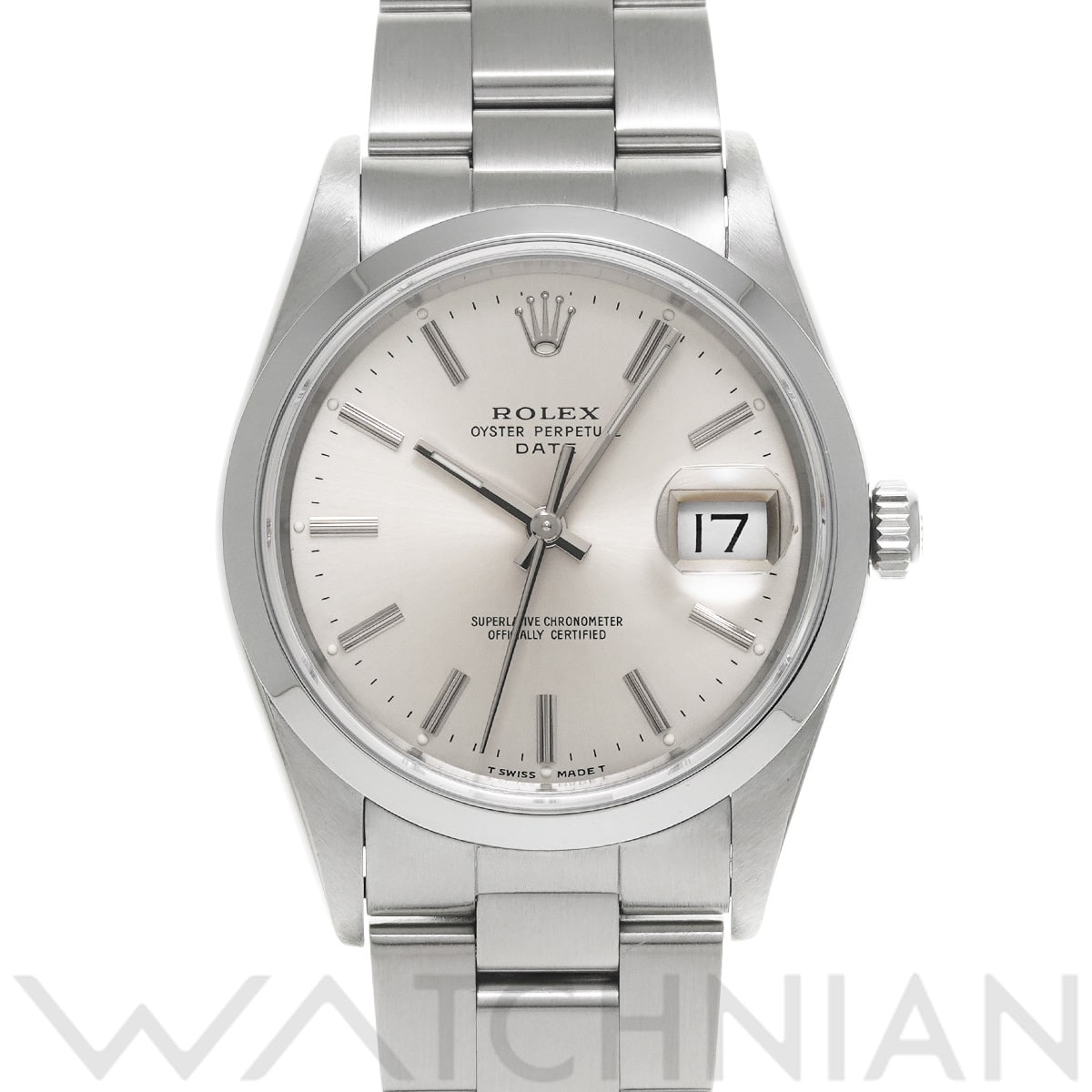 ロレックス オイスターパーペチュアル デイト 15200 シルバー メンズ 時計 【中古】【wristwatch】
