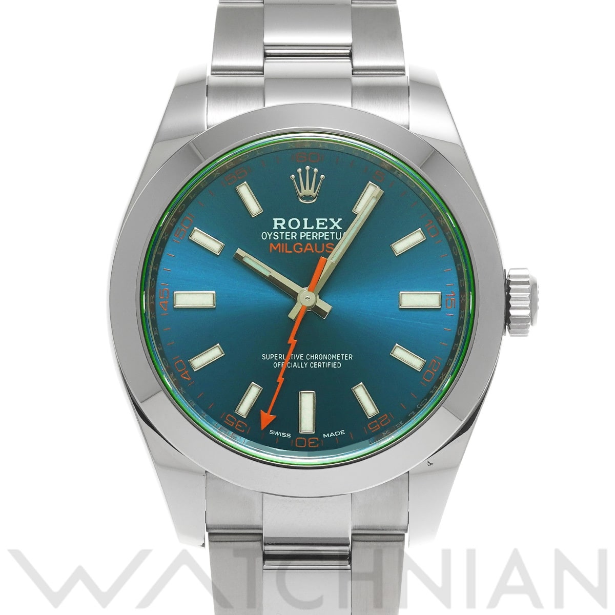 ロレックス ミルガウス 116400GV Zブルー メンズ 時計 【中古】【wristwatch】