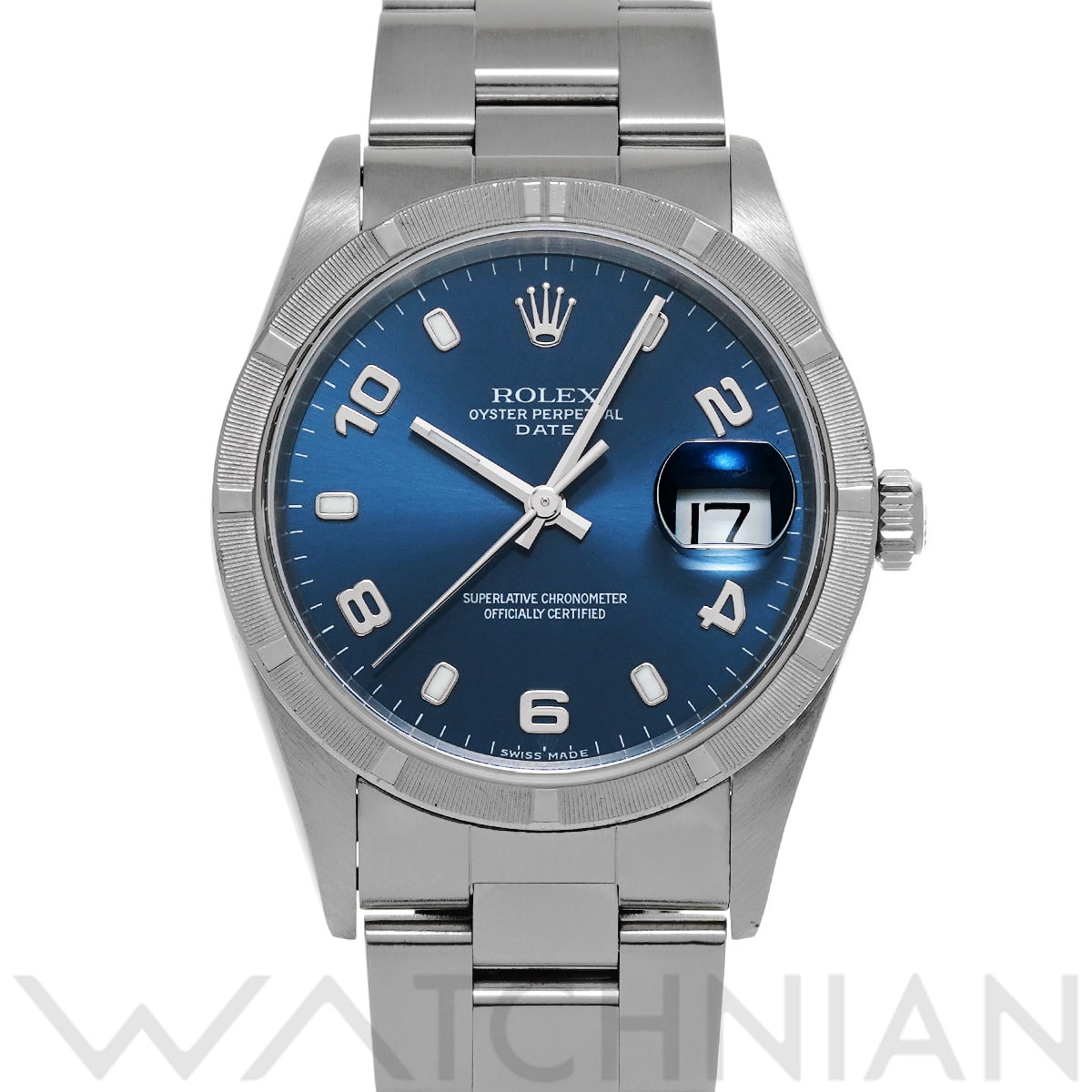 ロレックス オイスターパーペチュアル デイト 15210 ブルー メンズ 時計 【中古】【wristwatch】