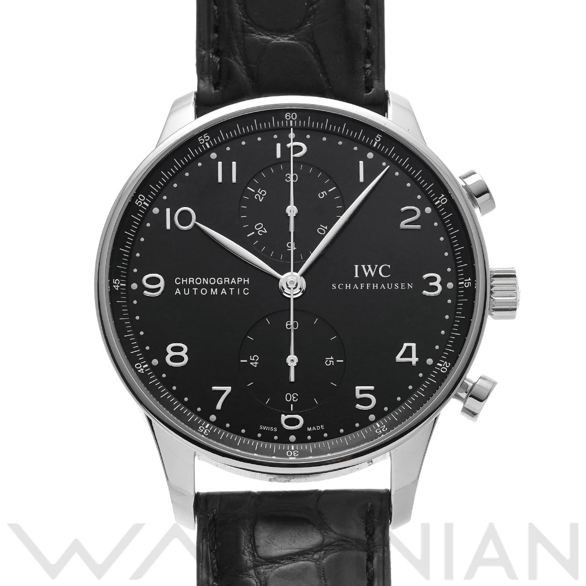 IWC ポルトギーゼ クロノグラフ IW371447 ブラック メンズ 時計 【中古】【wristwatch】