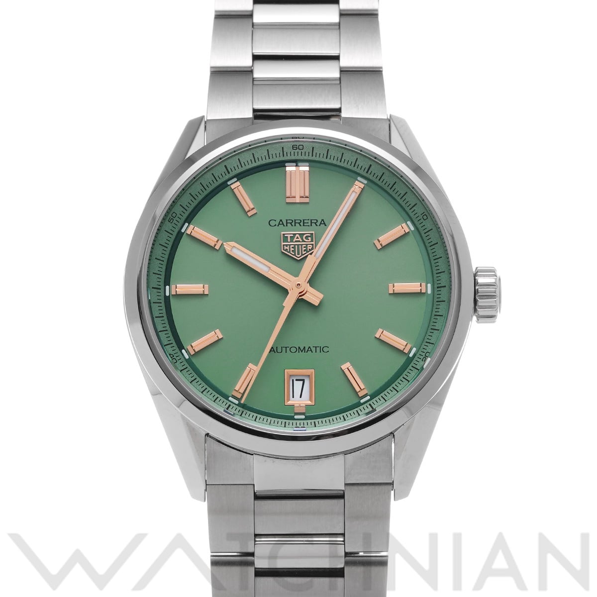 タグ ホイヤー カレラ キャリバー7 デイト WBN2312.BA0001 グリーン メンズ 時計 【中古】【wristwatch】