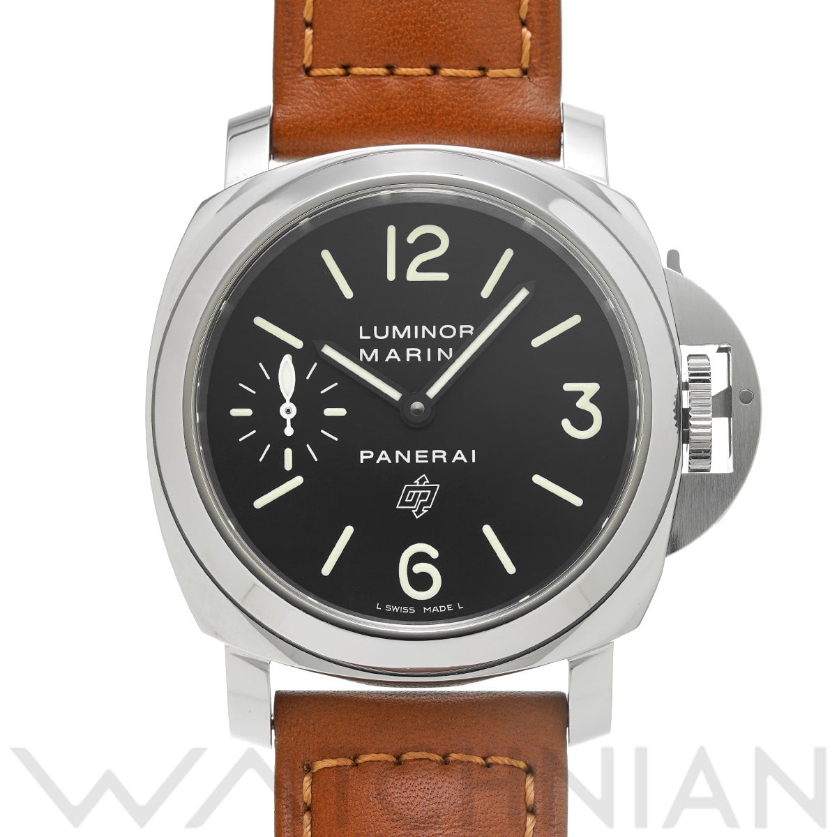 パネライ ルミノールマリーナ ロゴ アッチャイオ PAM01005 ブラック メンズ 時計 【中古】【wristwatch】