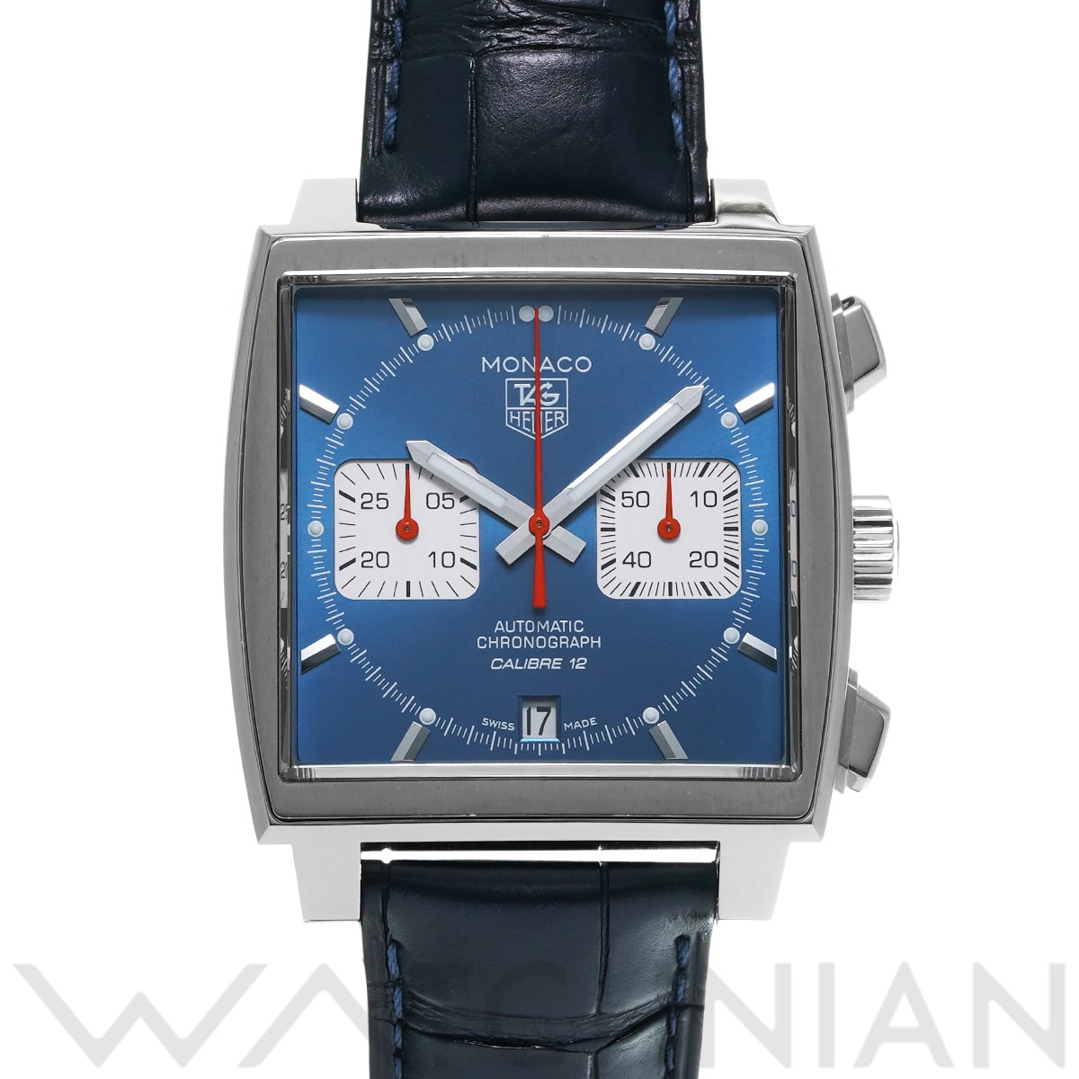 タグ ホイヤー モナコ キャリバー12 クロノグラフ CAW2111.FC6183 ブルー/シルバー メンズ 時計 【中古】【wristwatch】