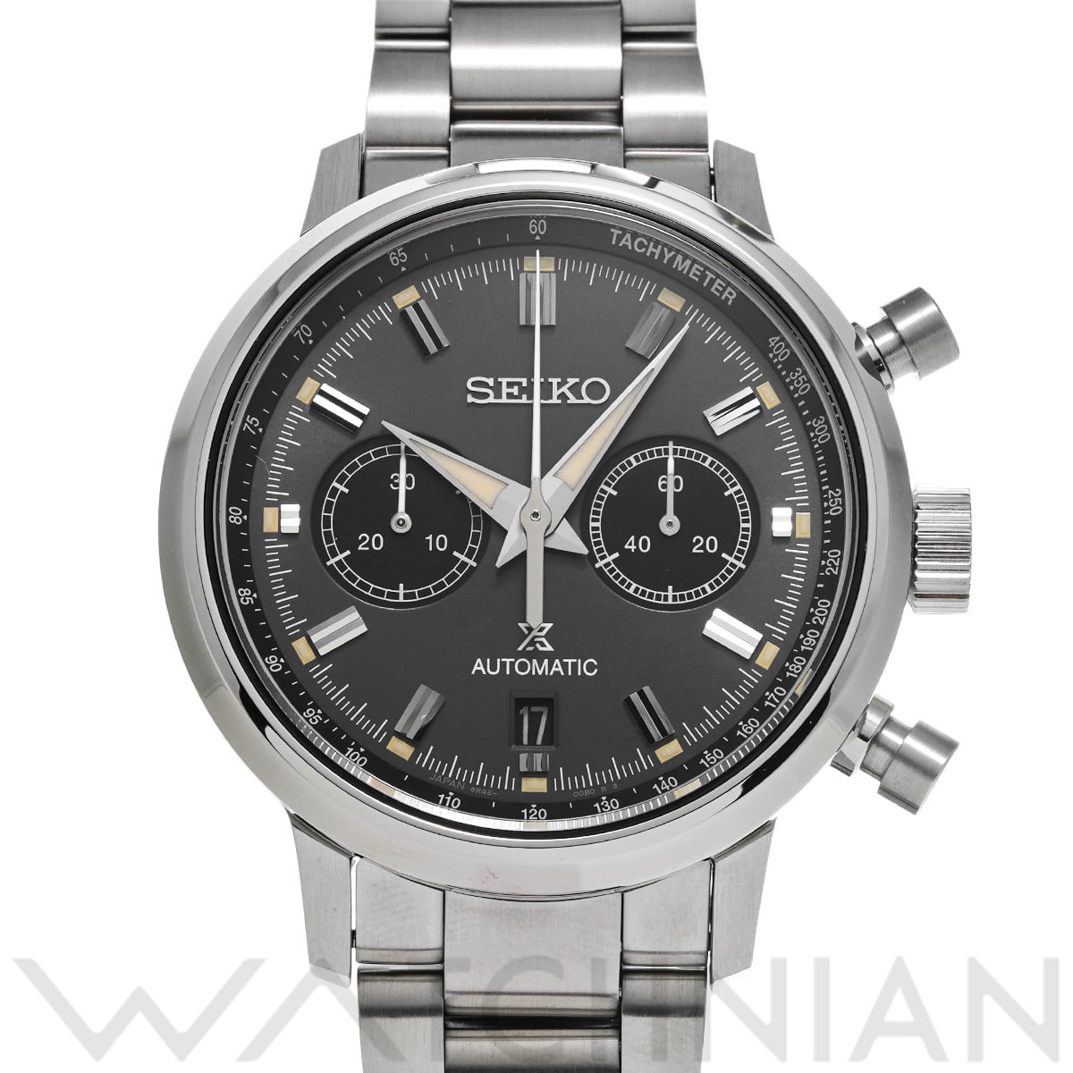 セイコー プロスペックス スピードタイマー メカニカル クロノグラフ SBEC009 グレー/ブラック メンズ 時計 【中古】【wristwatch】
