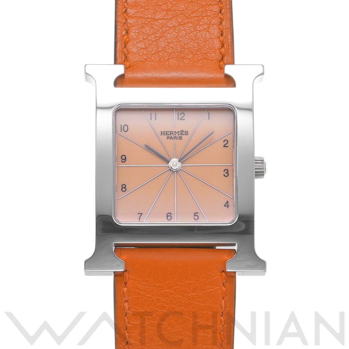 エルメス Hウォッチ HH1.510.833/NOP オレンジ ユニセックス 時計 【中古】【wristwatch】