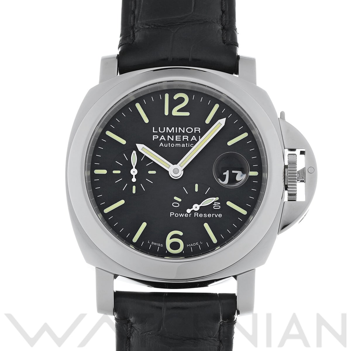 パネライ ルミノール パワーリザーブ PAM00090 ブラック メンズ 時計 【中古】【wristwatch】