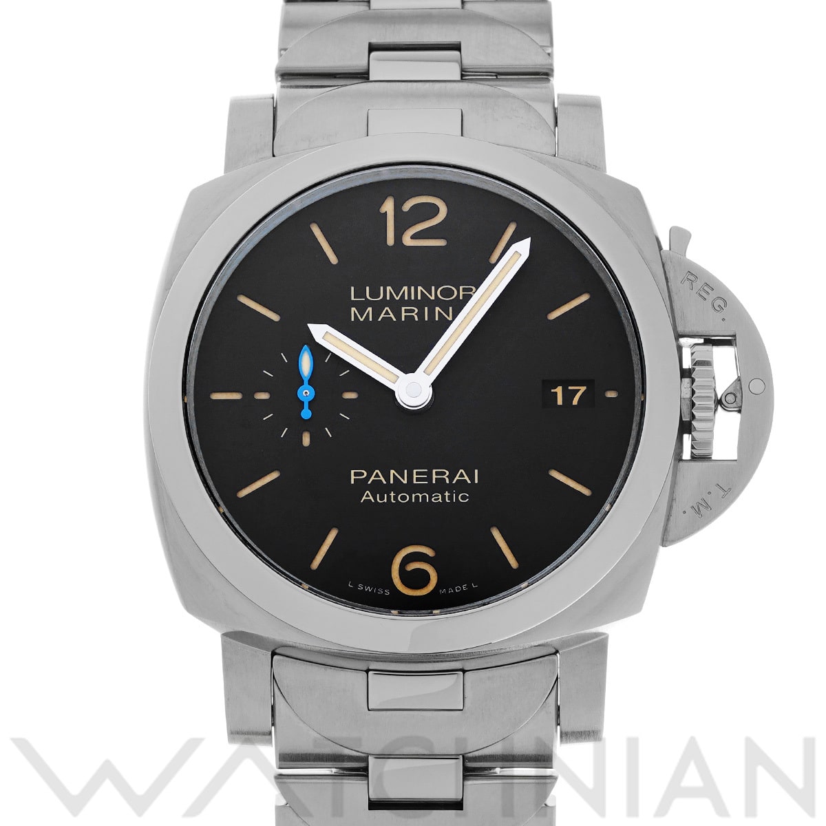 パネライ ルミノールマリーナ 1950 3デイズ アッチャイオ PAM00722 ブラック メンズ 時計 【中古】【wristwatch】