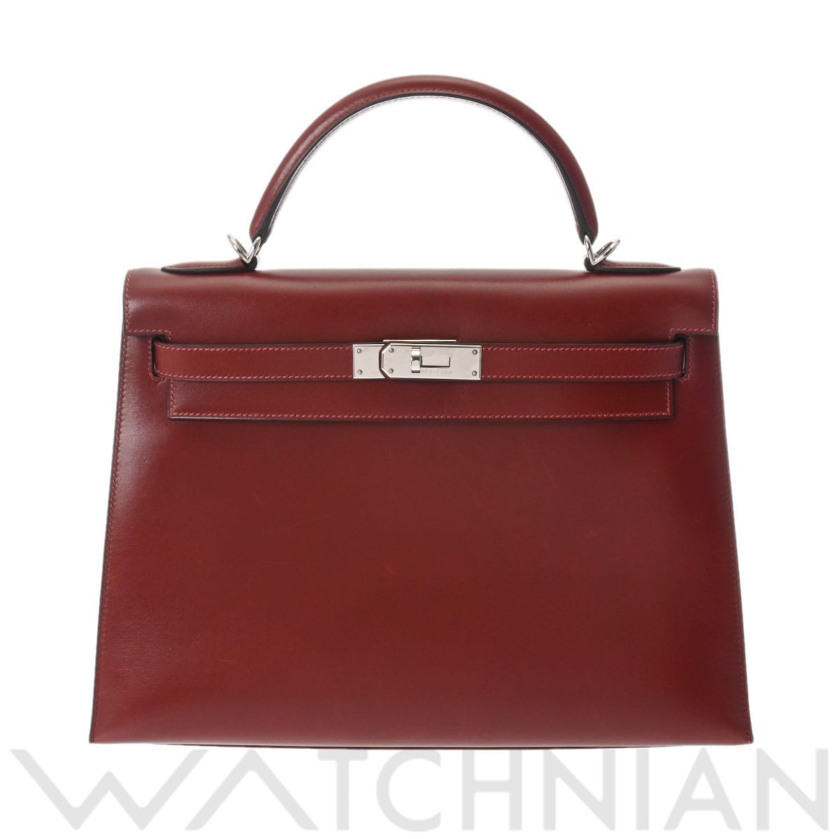 エルメス ケリー 32 外縫い 2WAY ルージュアッシュ/パラジウム金具 ボックスカーフ レディース バッグ 【中古】【bag】