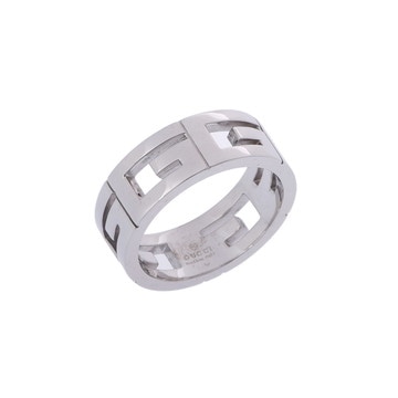 グッチ マルチプルリング #17 シルバー K18ホワイトゴールド WG レディース ジュエリー 【中古】【jewelry】