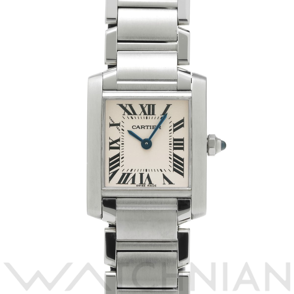 カルティエ タンクフランセーズ SM W51008Q3 シルバー レディース 時計 【中古】【wristwatch】