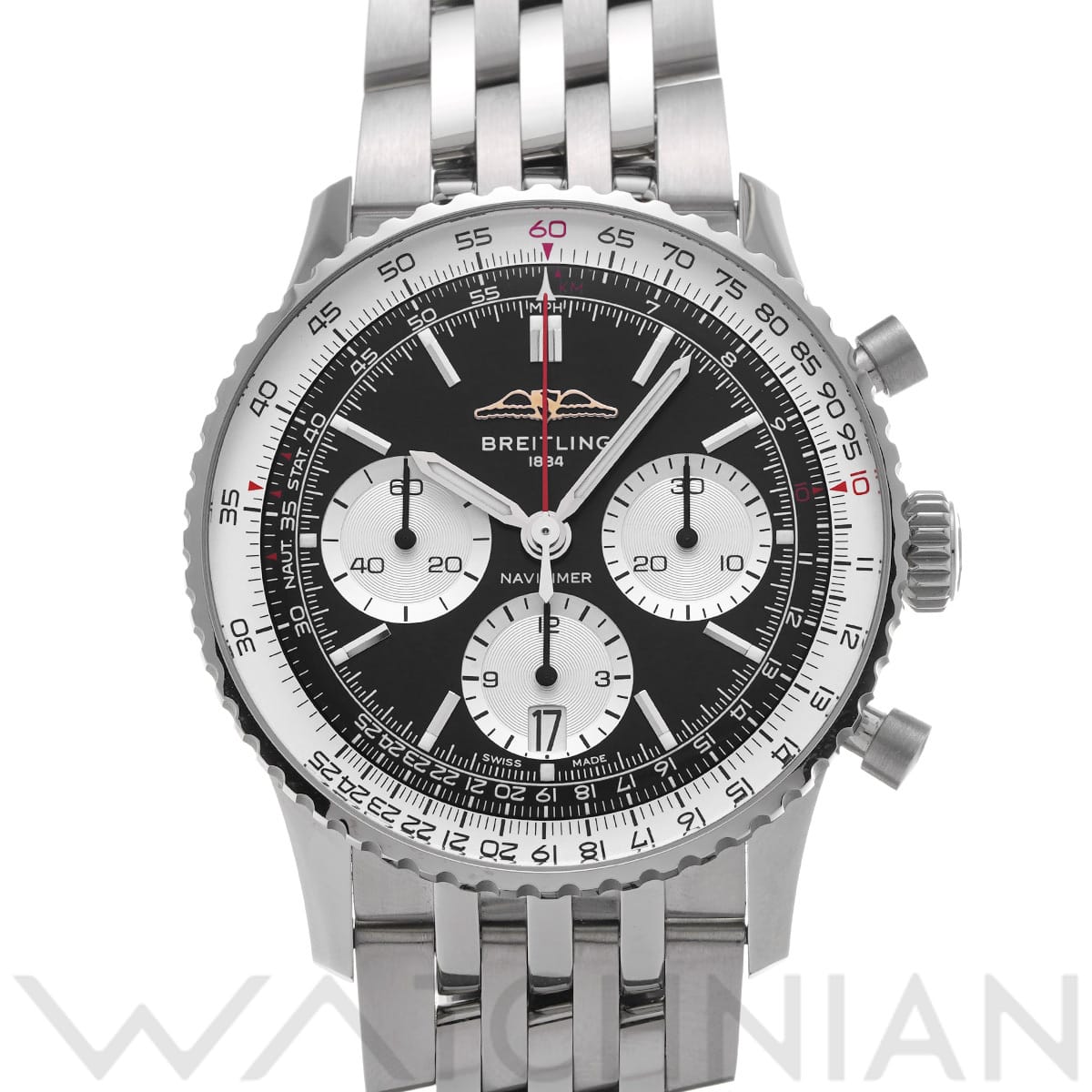 ブライトリング ナビタイマー1 B01 クロノグラフ 41 AB0139211B1A1 ブラック/シルバー メンズ 時計 【中古】【wristwatch】