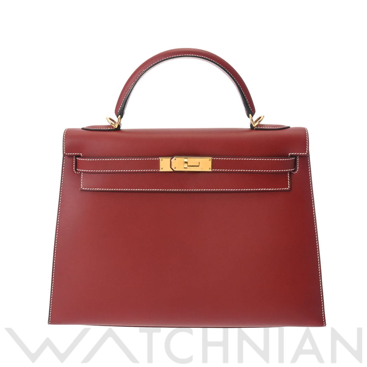 エルメス ケリー 32 外縫い 2WAY ルージュアッシュ ヴォーシャモニー レディース バッグ 【中古】【bag】